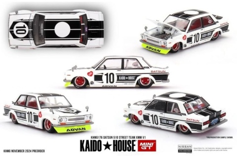 DATSUN 510 Street Team XMM V1 1969 KAIDO HOUSE KHMG176 MiniGT 1:64