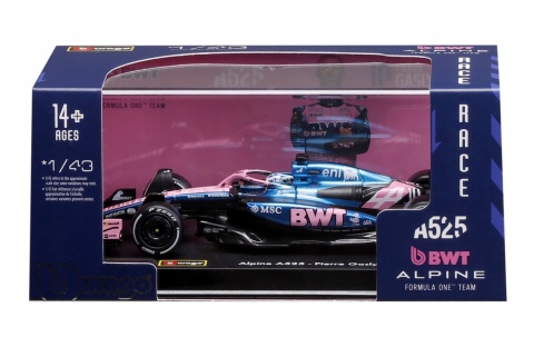 F1 BWT Alpine A525 #43 Franco Colapinto KASK (Monaco GP 2025) BBurago 1:43