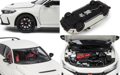 Honda Civic Type -R 2023 (FL5) 11 generacja model 5552W Paudi 1:18 biały