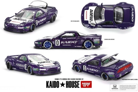 Honda NSX 1990 Kaido Racing V2 KHMG173 MiniGT 1:64 fioletowy
