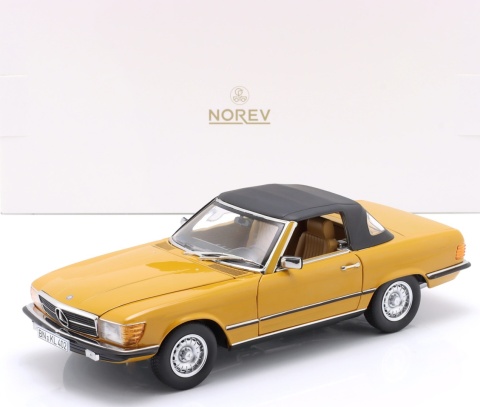 MERCEDES-BENZ 450 SL R107 1975 cayenne orange model 183350 Norev 1:18