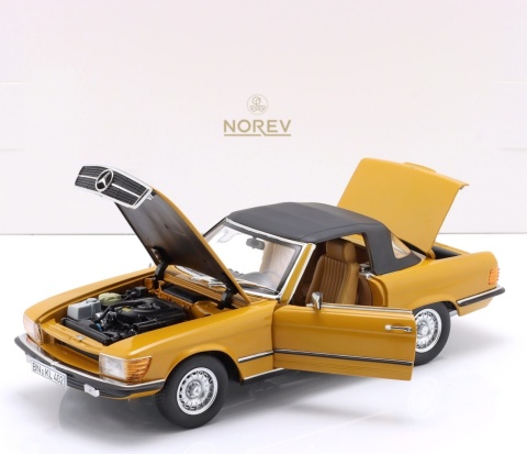 MERCEDES-BENZ 450 SL R107 1975 cayenne orange model 183350 Norev 1:18