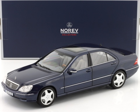 MERCEDES BENZ S-Class S55 AMG W220 (2000) model 183817 Norev 1:18 granatowy