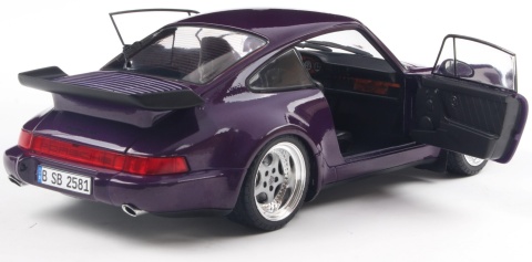 PORSCHE 911 (964) TURBO 1990 model S1803412 Solido 1:18 fioletowy