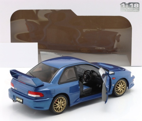 SUBARU IMPREZA 22B 1998 metal model S1807401 Solido 1:18 niebieski