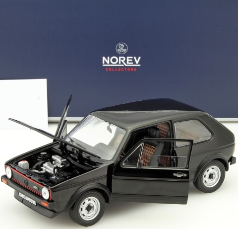 VW Volkswagen Golf I GTI (1976) model 188487 Norev 1:18 czarny