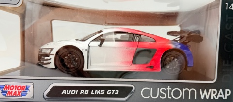 Audi R8 LMS GT3 model 1:24 Motormax 79089 custom WRAP