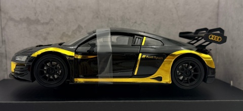 Audi R8 LMS GT3 model 1:24 Motormax 79208 czarny ze złotym Midnight Eclipse