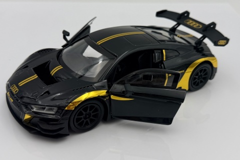 Audi R8 LMS GT3 model 1:24 Motormax 79208 czarny ze złotym Midnight Eclipse