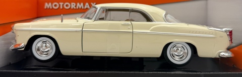 Chrysler C300 1955 model 1:24 Motormax 73302 beżowy