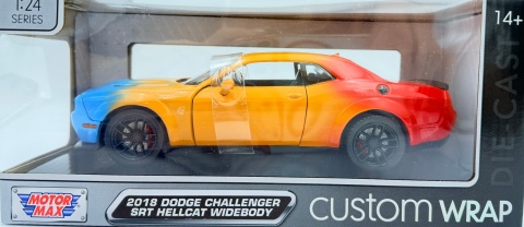 DODGE Challenger SRT Hellcat 1:24 Motormax 79087 tricolor custom WRAP