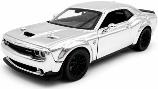 DODGE Challenger SRT Hellcat 2018 model 1:24 Motormax 79095 lustro chrom