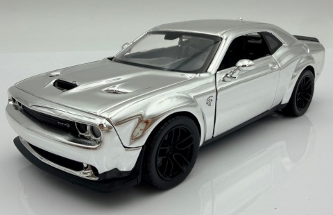 DODGE Challenger SRT Hellcat 2018 model 1:24 Motormax 79095 lustro chrom