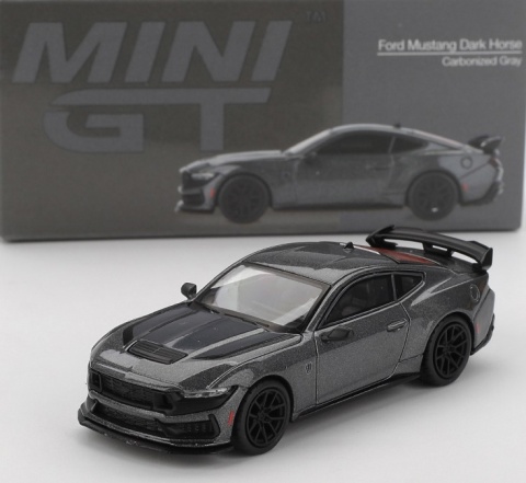 FORD MUSTANG Dark Horse 2024 model MGT00957 MiniGT 1:64 LHD grafitowy