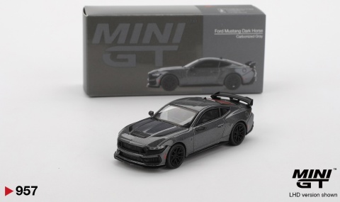 FORD MUSTANG Dark Horse 2024 model MGT00957 MiniGT 1:64 LHD grafitowy
