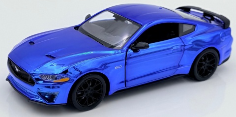 Ford MUSTANG GT 2018 model 1:24 Motormax 79083 custom WRAP niebieski chrom