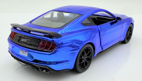 Ford MUSTANG GT 2018 model 1:24 Motormax 79083 custom WRAP niebieski chrom