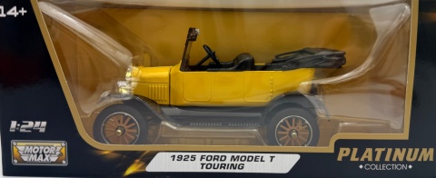Ford Model T Touring convertible 1925 1:24 Platinum Motormax 79328 żółty