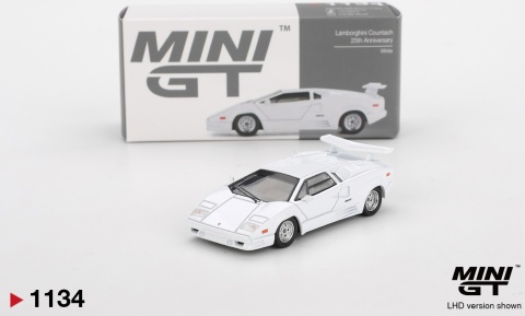 LAMBORGHINI COUNTACH 25th Anniversary 1989 MGT01134 MiniGT 1:64 biały