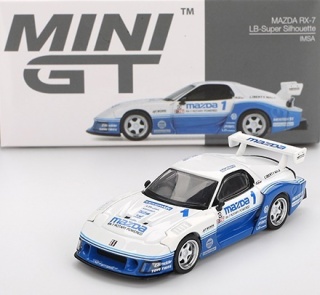 MAZDA RX-7 LB-Super Silhouette IMSA MGT01011 MiniGT 1:64 biały / niebieski