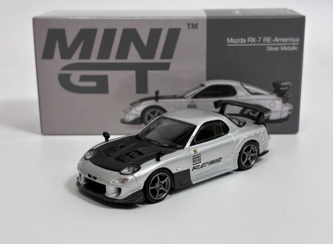 MAZDA RX-7 RE-Amemiya 2004 MGT01106 MiniGT 1:64 srebrny metalizowany