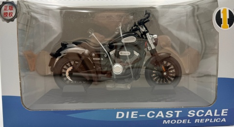 Benda Chinchilla 300 motocykl model 1:12 LED dźwięk Huayi M12-9 czarny