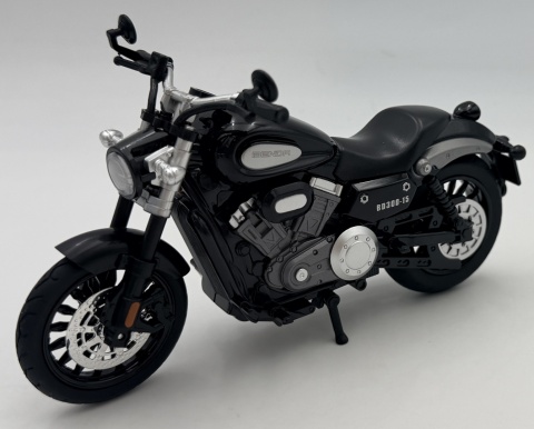 Benda Chinchilla 300 motocykl model 1:12 LED dźwięk Huayi M12-9 czarny