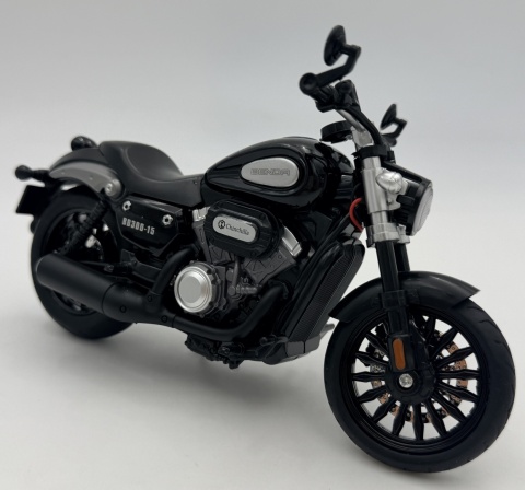 Benda Chinchilla 300 motocykl model 1:12 LED dźwięk Huayi M12-9 czarny