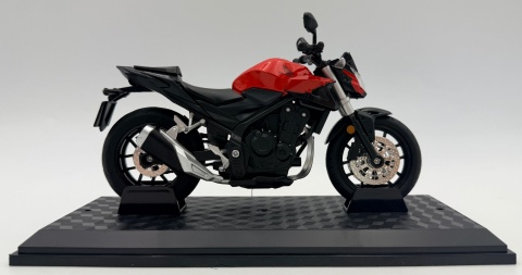 Honda CB400F motocykl model 1:12 LED dźwięk Huayi M12-19 czerwony