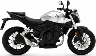 Honda CB400F motocykl model 1:12 LED dźwięk Huayi M12-19 srebrny