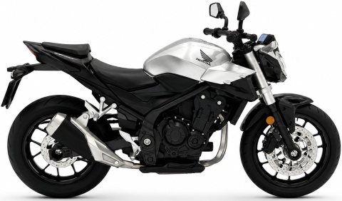 Honda CB400F motocykl model 1:12 LED dźwięk Huayi M12-19 srebrny