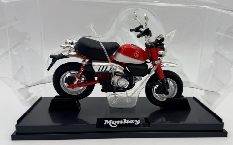 Honda Monkey 125 motocykl model 1:12 Huayi M12-20 czerwony