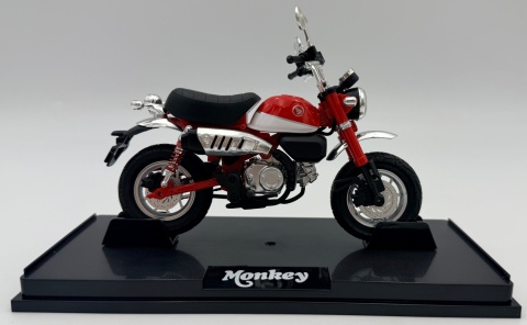 Honda Monkey 125 motocykl model 1:12 Huayi M12-20 czerwony