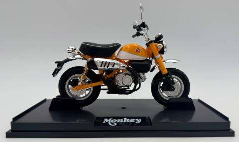 Honda Monkey 125 motocykl model 1:12 Huayi M12-20 żółty