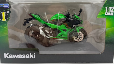 Kawasaki Ninja 400 motocykl model 1:12 LED dźwięk Huayi M12-17 zielony