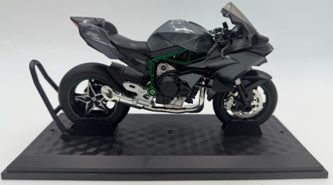 Kawasaki Ninja H2R motocykl model 1:12 LED dźwięk Huayi M12-1 grafitowy