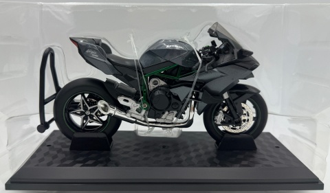 Kawasaki Ninja H2R motocykl model 1:12 LED dźwięk Huayi M12-1 grafitowy