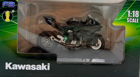 Kawasaki Ninja H2R motocykl model 1:18 Huayi M18-1B czarny