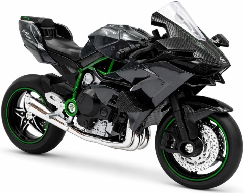 Kawasaki Ninja H2R motocykl model 1:18 Huayi M18-1B grafitowy