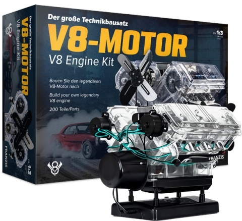 MODEL legendarnego silnika V8 - WŁASNY SILNIK V8 do złożenia FRANZIS