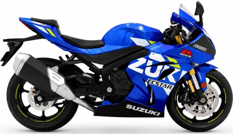 Suzuki GSX-1000R motocykl model 1:12 LED dźwięk Huayi M12-24 niebieski