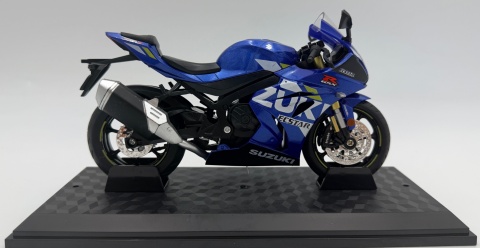 Suzuki GSX-1000R motocykl model 1:12 LED dźwięk Huayi M12-24 niebieski