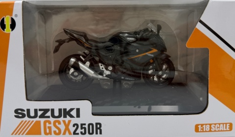 Suzuki GSX 1000R motocykl model 1:18 Huayi M18-3B czarny