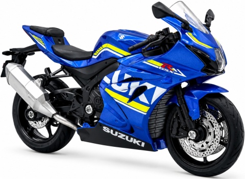 Suzuki GSX 1000R motocykl model 1:18 Huayi M18-3B niebieski