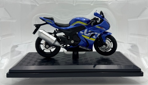 Suzuki GSX 1000R motocykl model 1:18 Huayi M18-3B niebieski