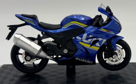Suzuki GSX 1000R motocykl model 1:18 Huayi M18-3B niebieski