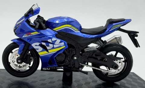 Suzuki GSX 1000R motocykl model 1:18 Huayi M18-3B niebieski