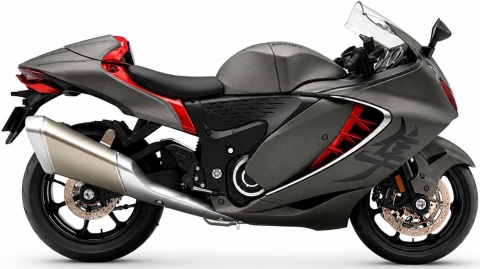 Suzuki GSX-1300R Hayabusa motocykl model 1:12 LED dźwięk Huayi M12-23 grey