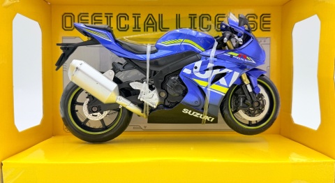 Suzuki GSX-R1000 motocykl model 1:12 MSZ 68489 niebieski