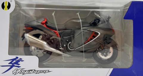 Suzuki Hayabusa GSX 1300R 2024 DUŻY model LED 1:9 Huayi M9-9A czarny